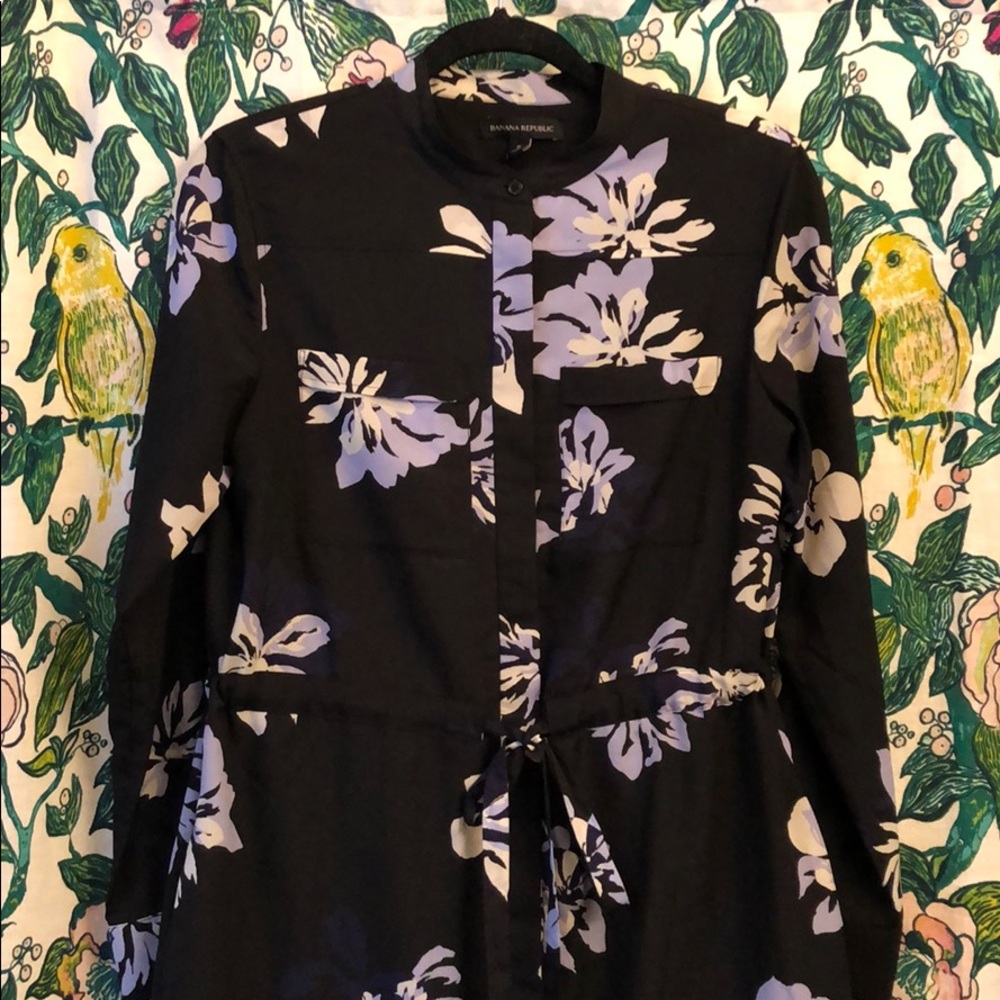 Banana Republic Long Sleeve Floral Dress